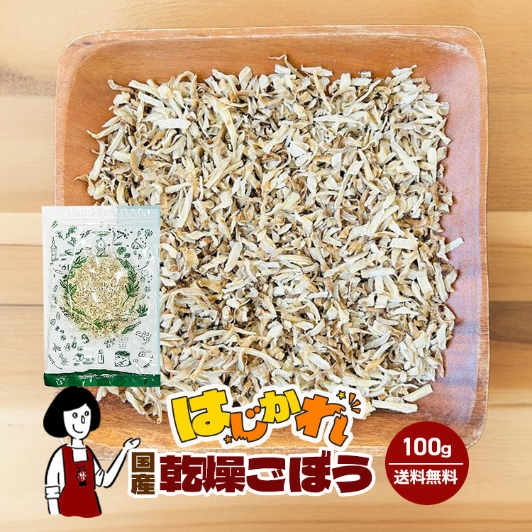 《はじかれ》乾燥ごぼう 100g / チャック付 メール便 送料無料 ごぼう 乾燥野菜 訳あり B品