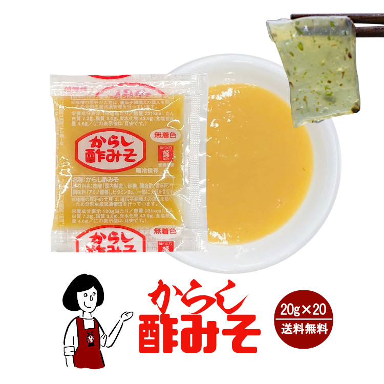 藤商店 からし酢みそ 20g×20袋 / 個包装 酢みそ 和え物 送料無料