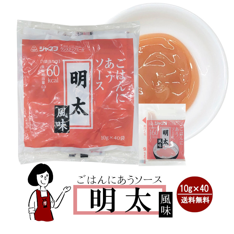 ジャネフ ごはんにあうソース 《明太風味》 10g×40袋 / 個包装 高カロリー食 病院食 ワンステップミール アウトドア 登山食 送料無料