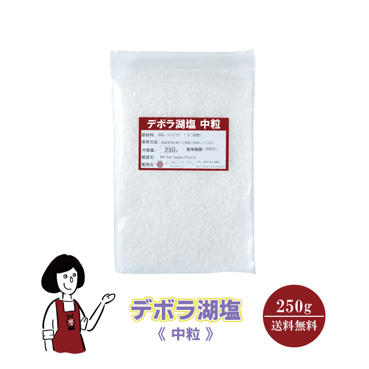 デボラ湖塩 中粒 250g / オーストラリア デボラ湖 湖塩 自然結晶塩 ミネラル 塩 送料無料