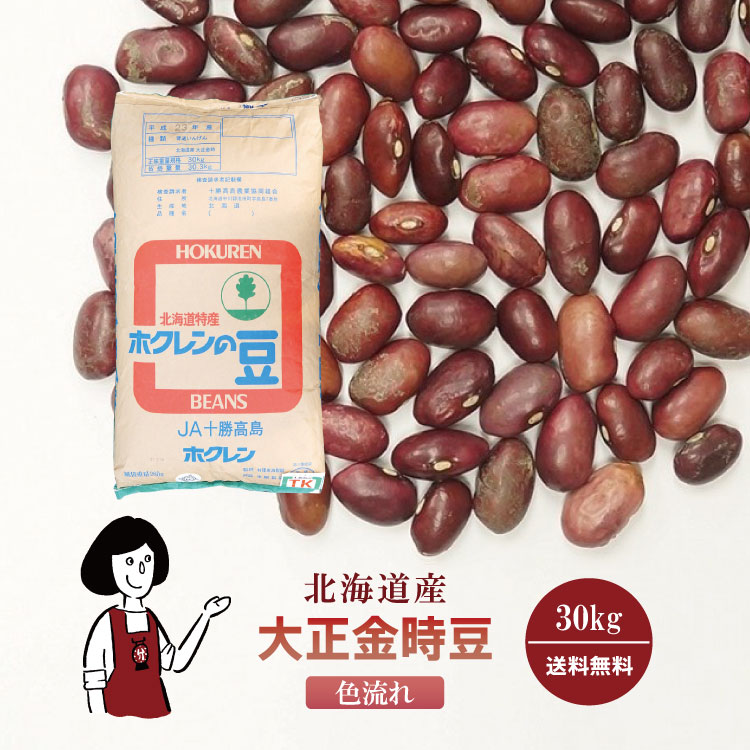 大正金時豆《色流れ》 30kg / 宅配便 送料無料