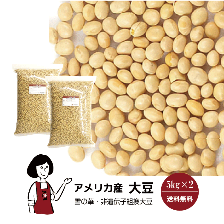 アメリカ産大豆 5kg×2 / チャック付 宅配便 送料無料