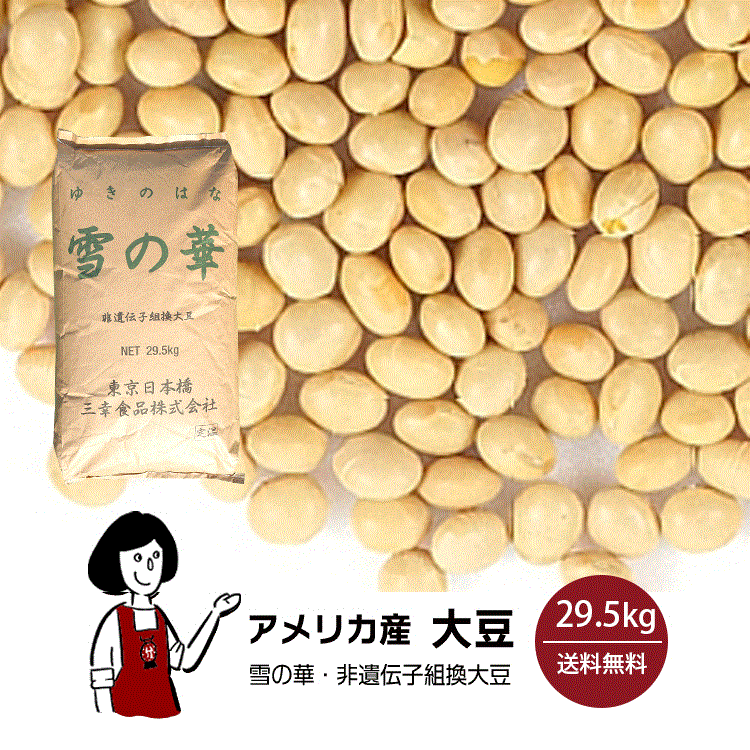アメリカ産大豆 雪の華 29.5kg / 約30kg 宅配便 送料無料