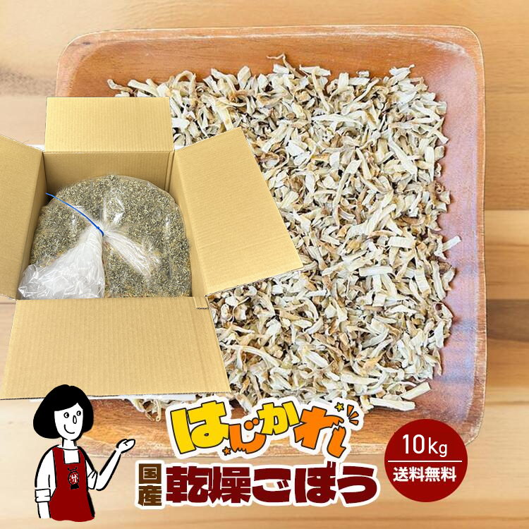 《はじかれ》乾燥ごぼう 10kg / チャック付 宅配便 送料無料 ごぼう 乾燥野菜 訳あり B品
