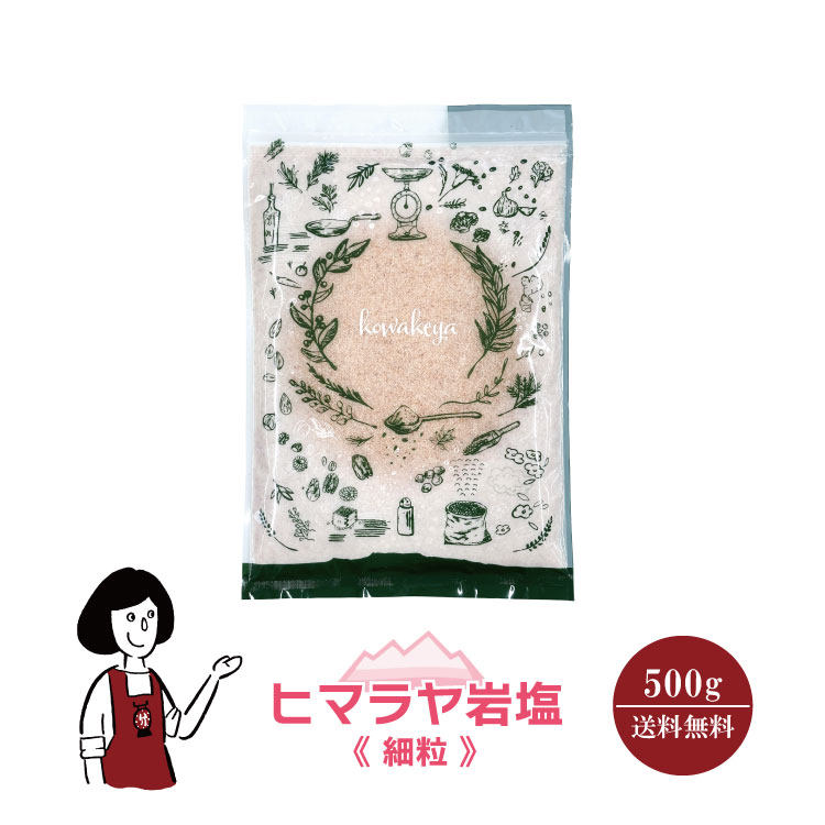 ヒマラヤ岩塩 細粒 500g / パキスタン産 ピンクソルト バスソルト 岩塩 塩 チャック付 送料無料