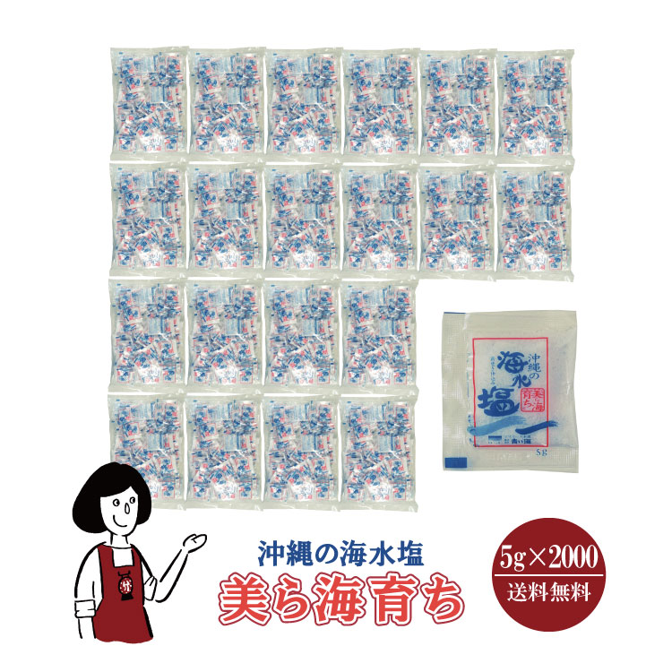 沖縄の海水塩 美ら海育ち 5g×2000 / 宅配便 送料無料