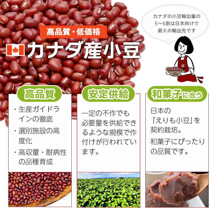 小豆 乾燥豆 えりも小豆 カナダ産