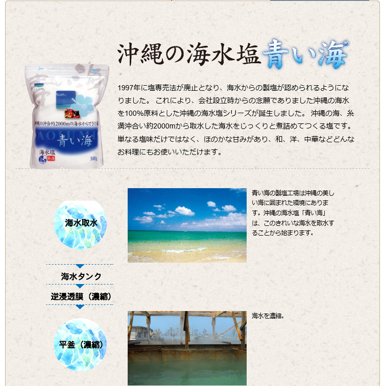 ソルト 塩 調味料 海水塩 国産 沖縄県