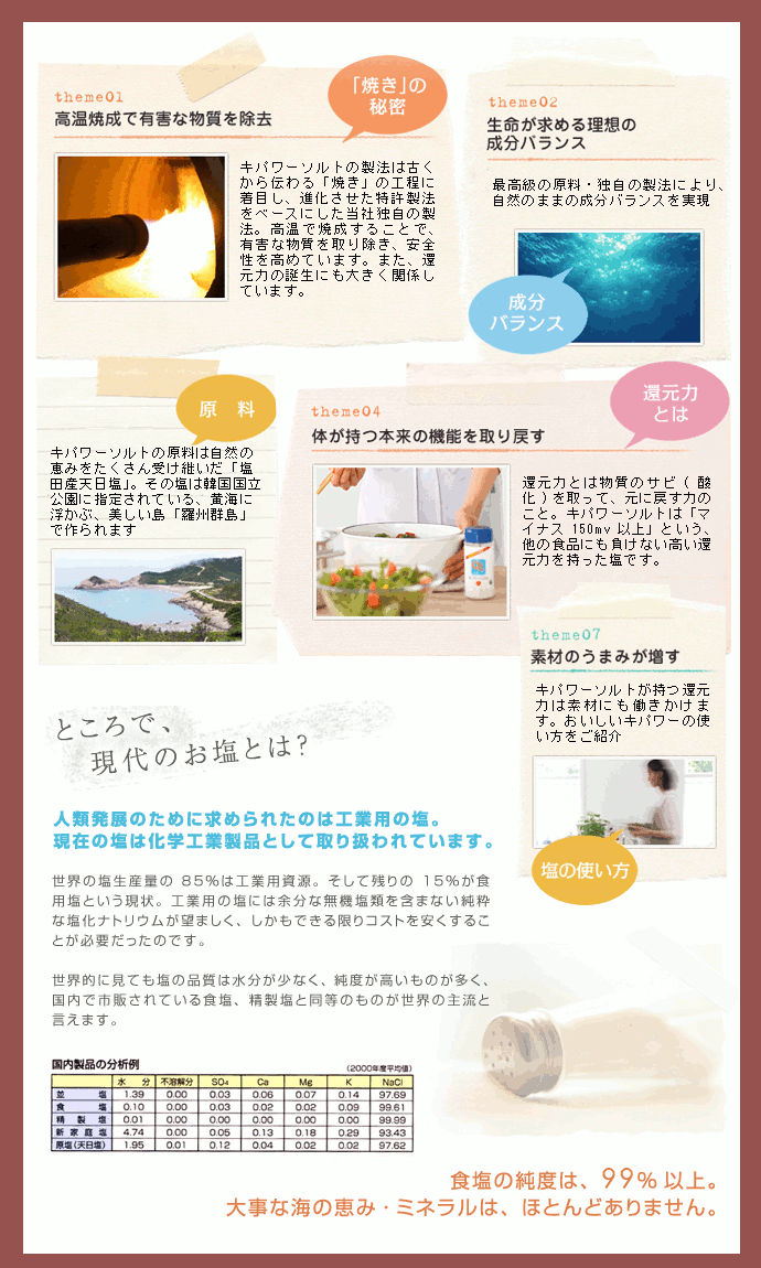 ソルト 塩 調味料 韓国 天日塩 焼塩 還元力 ミネラル